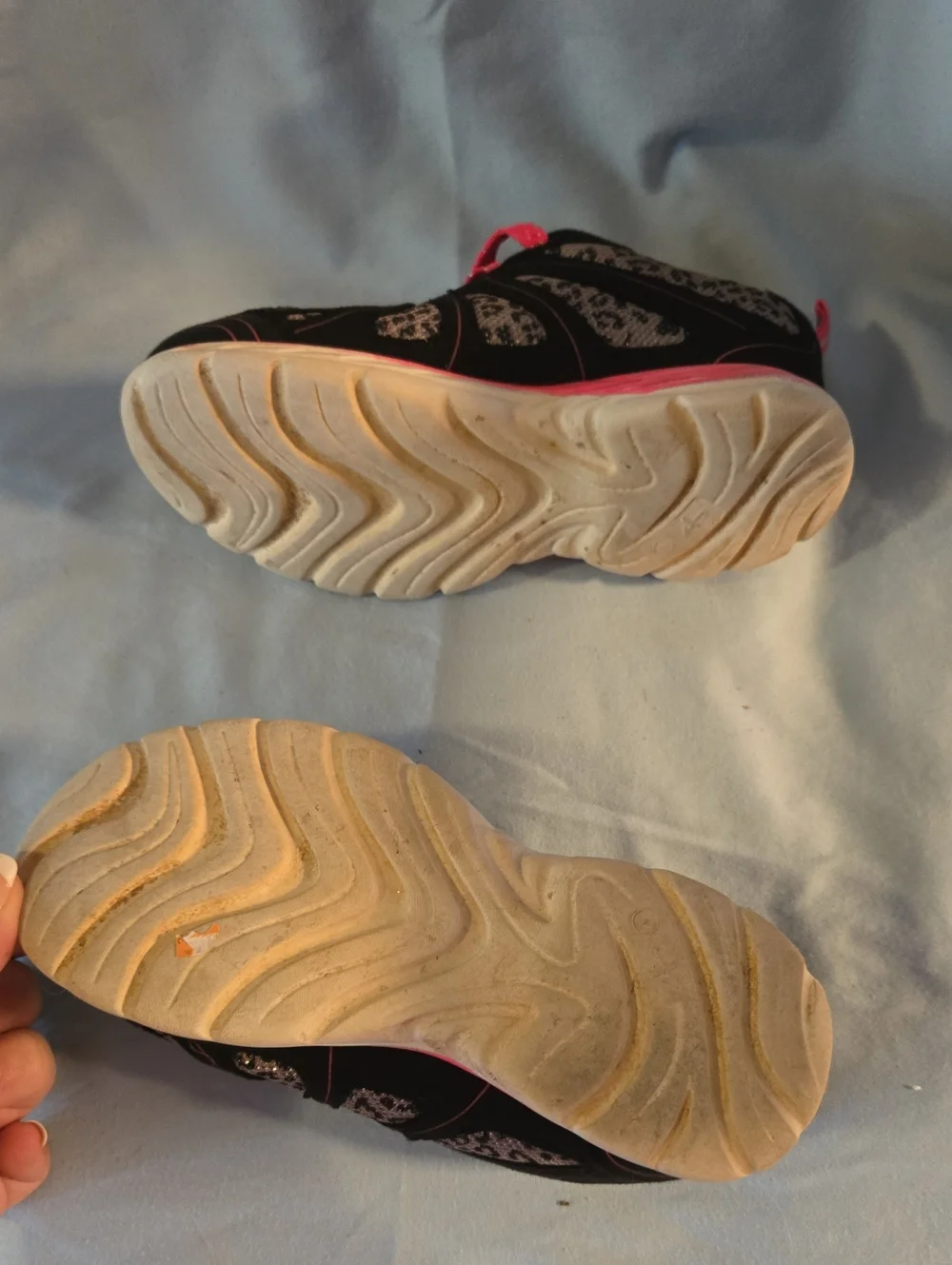 Athletech Black and Hot Pink Lace-Up Sneakers